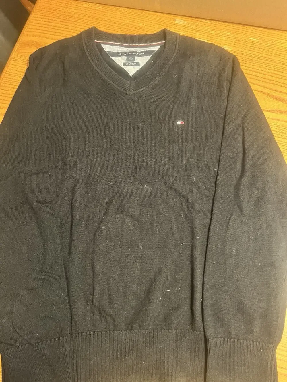 Tommy Hilfiger Men’s Pullover Sweater Black Medium